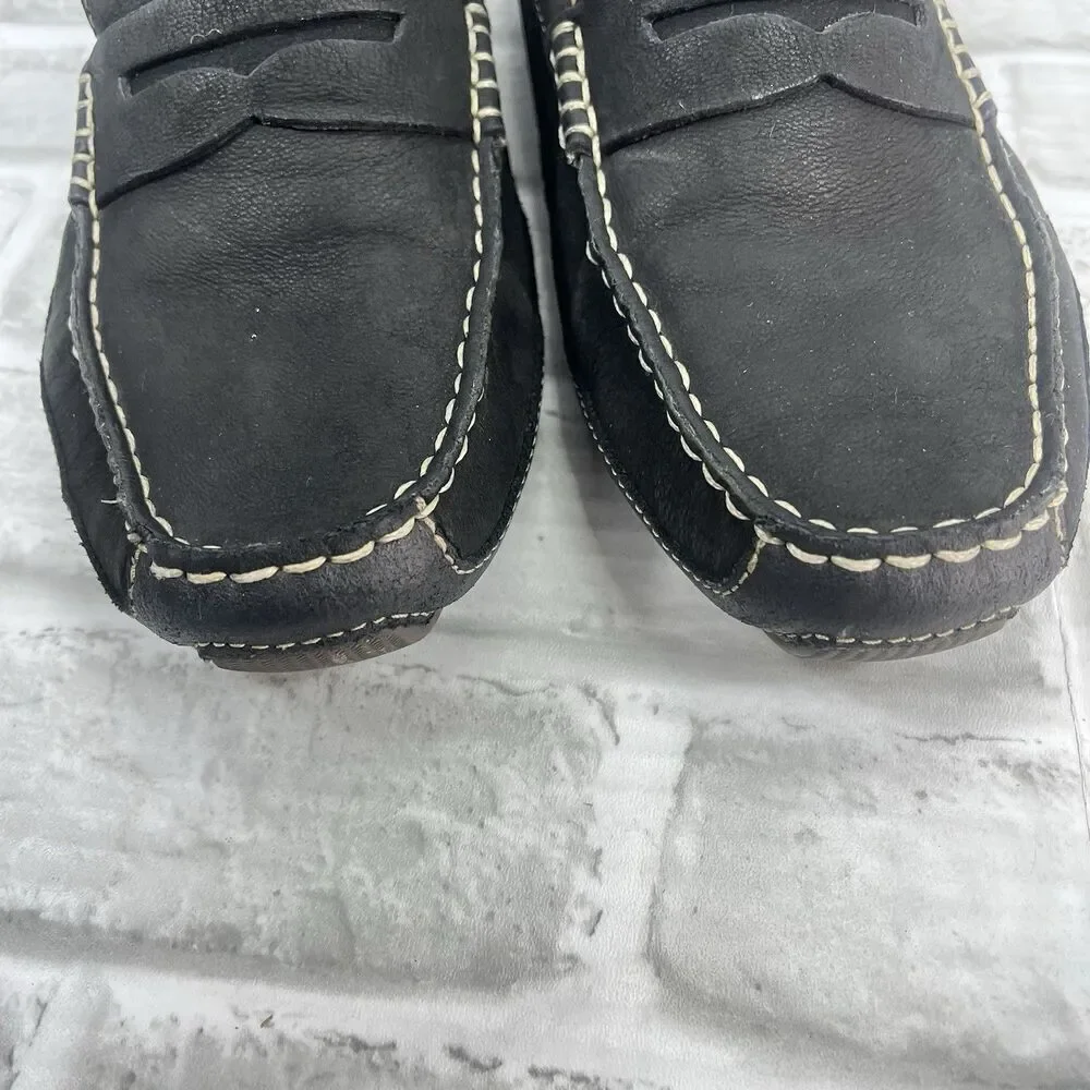 Cole Haan Wyatt Penny Men's Size 7 M Black Leather Suede Driver Loafer